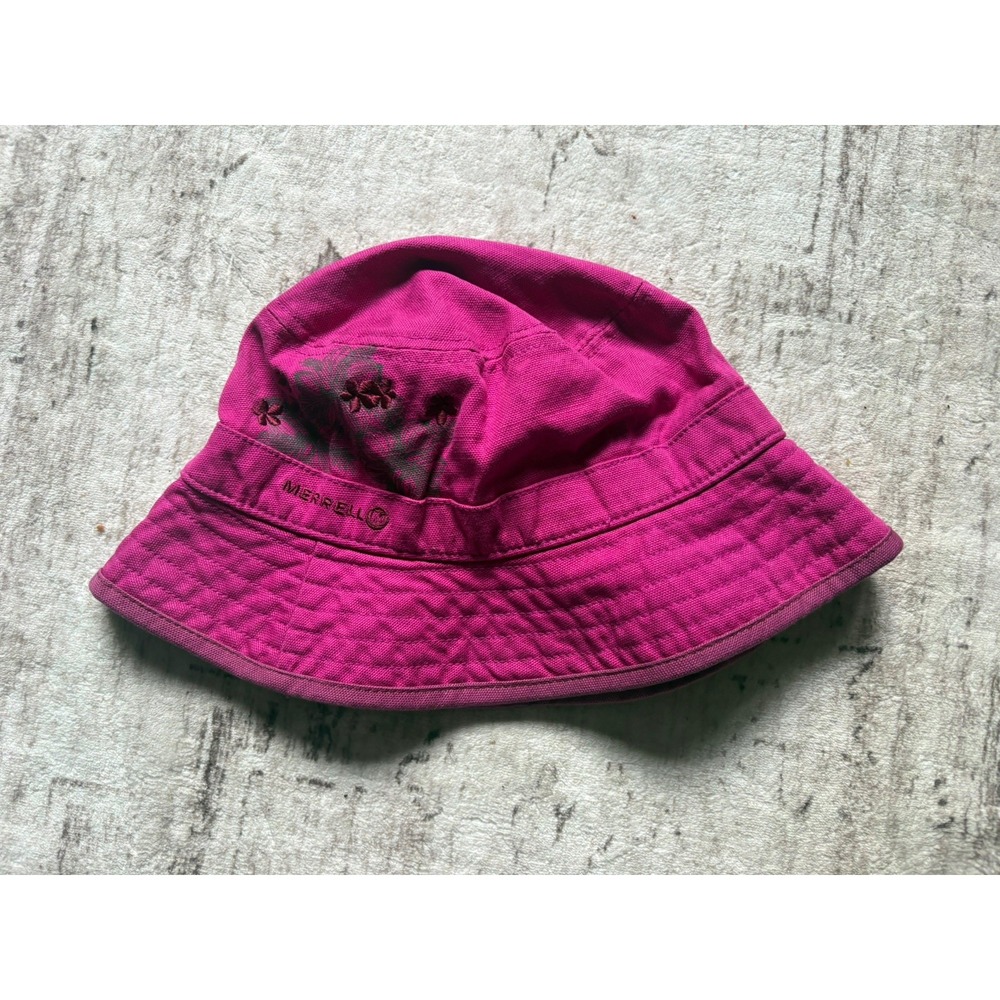 Merrell Women's Floral Embroidered Bucket Hat Pink Outdoor Hat